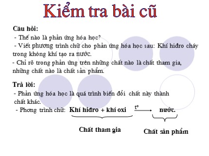 Bài giảng Hóa học 8 - Bài 15: Định luật bảo toàn khối lượng