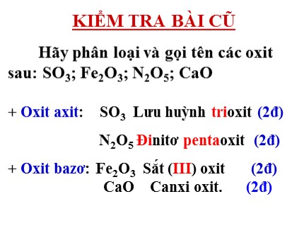 Bài giảng Hóa học Khối 8 - Bài 27: Điều chế oxi. Phản ứng phân huỷ