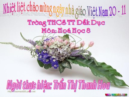 Bài giảng Hóa học Lớp 8 - Bài 18: Mol - Trần Thị Thanh Hoa