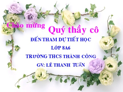 Bài giảng Hóa học Lớp 8 - Bài 19: Chuyển đổi giữa khối lượng, thể tích và lượng chất - Lê Thanh Tuấn