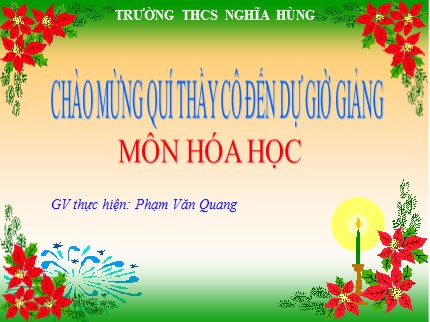 Bài giảng Hóa học Lớp 8 - Bài 21: Tính theo công thức hóa học - Phạm Văn Quang