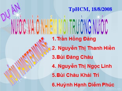 Bài giảng Hóa học Lớp 8 - Bài 36: Nước. Ô nhiễm môi trường nước