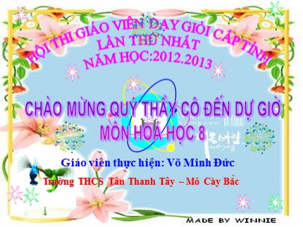 Bài giảng Hóa học Lớp 8 - Bài 36: Nước (Tiết 2) - Võ Minh Đức