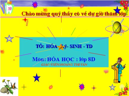 Bài giảng Hóa học Lớp 8 - Bài 40: Dung dịch - Hoàng Thị Vân