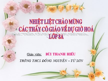 Bài giảng Hóa học Lớp 8 - Bài: Axit - Bazơ - Muối - Bùi Thanh Hiếu