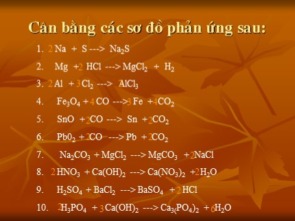 Bài giảng Hóa học Lớp 8 - Bài: Cân bằng phương trình hóa học