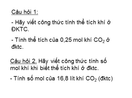 Bài giảng Hóa học Lớp 8 - Bài: Tỉ khối chất khí