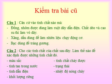 Bài giảng Hóa học Lớp 8 - Tiết 4: Giới thiệu thực hành