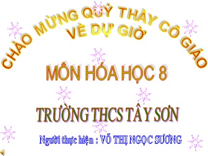 Bài giảng Hóa học Lớp 8 - Tiết 41: Điều chế khí oxi - Phản ứng phân huỷ - Võ Thị Ngọc Sương