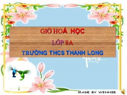 Bài giảng Hóa học Lớp 8 - Tiết 50: Điều chế khí hiđro. Phản ứng thế - Trường THCS Thanh Long