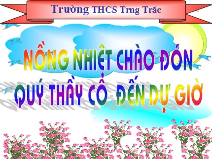 Bài giảng Hóa học Lớp 8 - Tiết 54: Nước (Tiếp theo) - Trường THCS Trưng Trắc