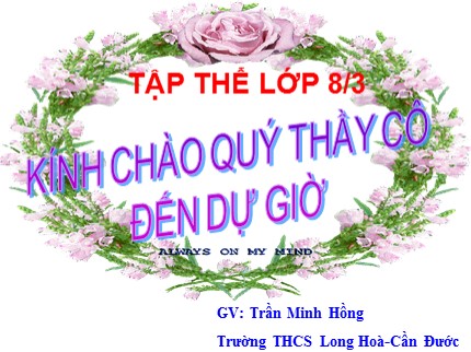 Bài giảng Hóa học Lớp 8 - Tiết 59: Axit - Bazơ - Muối (Tiếp theo) - Trần Minh Hồng