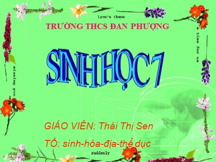 Bài giảng Sinh học 7 - Tiết 26: Nhện và sự đa dạng của lớp hình nhện - Thái Thị Sen