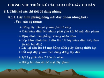 Bài giảng Công nghệ Lớp 9 - Bài 1: Thiết kế đế giày cơ bản