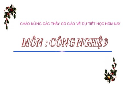 Bài giảng Công nghệ Lớp 9 - Bài 10: Kĩ thuật trồng cây xoài