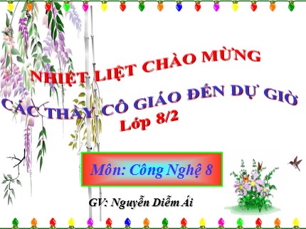 Bài giảng Công nghệ Lớp 9 - Bài 49: Thực hành tính toán tiêu thụ điện năng trong gia đình - Nguyễn Diễm Ái