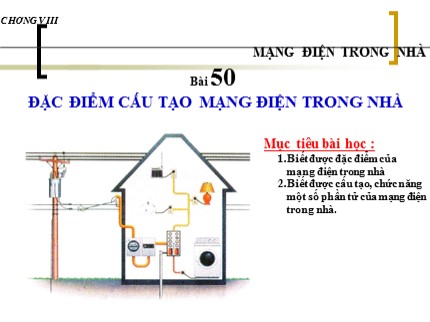 Bài giảng Công nghệ Lớp 9 - Bài 50: Đặc điểm cấu tạo mạng điện trong nhà