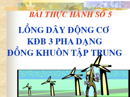 Bài giảng Công nghệ Lớp 9 - Bài thực hành số 5: Lồng dây động cơ không đồng bộ 3 pha dạng đồng khuôn tập trung