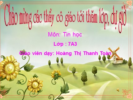 Bài giảng Tin học Khối 7 - Tiết 21: Bài tập - Hoàng Thị Thanh Toàn