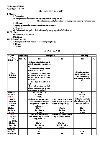 Bài giảng Tin học Khối 7 - Tiết 52: Kiểm tra 1 tiết