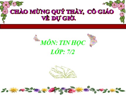 Bài giảng Tin học Lớp 7 - Tiết 41: Trình bày và in trang tính