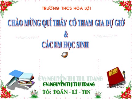 Bài giảng Tin học Lớp 7 - Tiết 58: Trình bày dữ liệu bằng biểu đồ - Nguyễn Thị Thu Trang