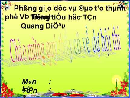 Bài giảng Toán Lớp 3 - Bài: Luyện tập - Trường TH Trần Quang Diệu