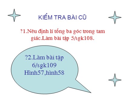 Bài giảng Hình học Lớp 7 - Tiết 19: Luyện tập