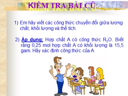 Bài giảng Hóa học 8 - Bài 20: Tỉ khối chất khí