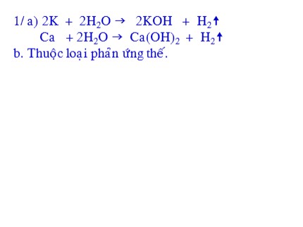 Bài giảng Hóa học 8 - Bài luyện tập 7