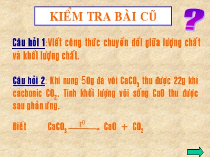 Bài giảng Hóa học 8 - Bài: Tính theo phương trình hoá học