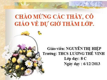 Bài giảng Hóa học Lớp 8 - Bài 20: Tỉ khối của chất khí - Nguyễn Thị Hiệp