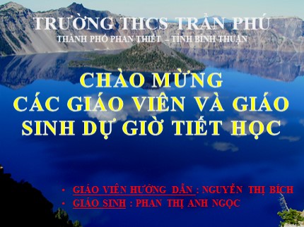 Bài giảng Hóa học Lớp 8 - Bài 36: Nước - Nguyễn Thị Bích