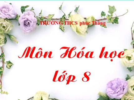 Bài giảng Hóa học Lớp 8 - Bài 36: Nước - Trường THCS Phúc Thắng