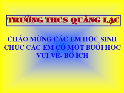 Bài giảng Hóa học Lớp 8 - Tiết 12: Công thức hoá học - Trường THCS Quảng Lạc