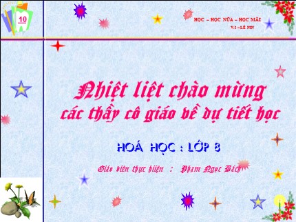 Bài giảng Hóa học Lớp 8 - Tiết 13: Hóa trị - Phạm Ngọc Bách