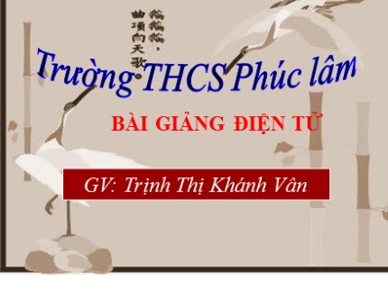 Bài giảng Hóa học Lớp 8 - Tiết 18: Phản ứng hoá học - Trịnh Thị Khánh Vân