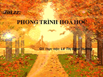 Bài giảng Hóa học Lớp 8 - Tiết 22: Phương trình hóa học - Lê Thị Ngọc Hương