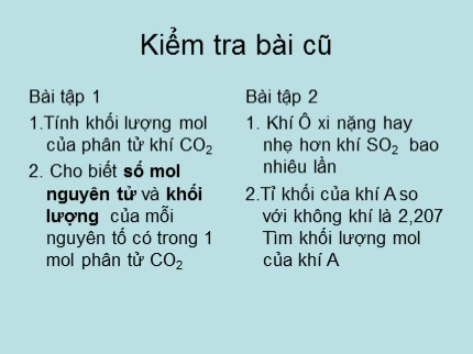 Bài giảng Hóa học Lớp 8 - Tiết 30: Tính theo công thức hóa học (Bản chuẩn)