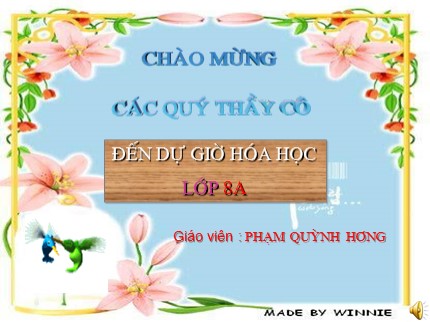 Bài giảng Hóa học Lớp 8 - Tiết 48: Tính chất và ứng dụng của hiđro (Tiết 2) - Phạm Quỳnh Hương