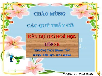 Bài giảng Hóa học Lớp 8 - Tiết 50: Điều chế khí hiđro - Phản ứng thế - Nguyễn Vũ Quang Minh