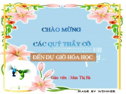 Bài giảng Hóa học Lớp 8 - Tiết 50: Tính chất và ứng dụng của hiđro (Tiết 2) - Man Thị Hà