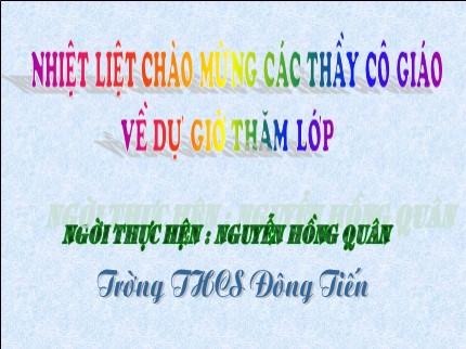 Bài giảng Hóa học Lớp 8 - Tiết 54: Nước - Nguyễn Hồng Quân