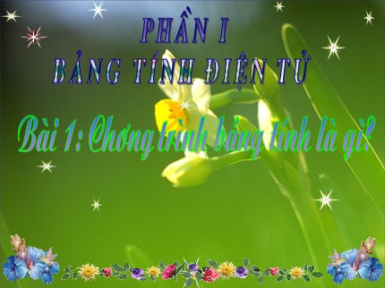 Bài giảng Tin học 7 - Bài 1: Chương trình bảng tính là gì? (Bản đẹp)