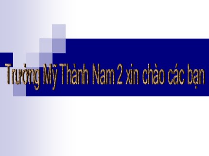 Bài giảng Tin học 7 - Bài 2: Các thành phần chính và dữ liệu trên trang tính - Trường Mỹ Thành Nam 2