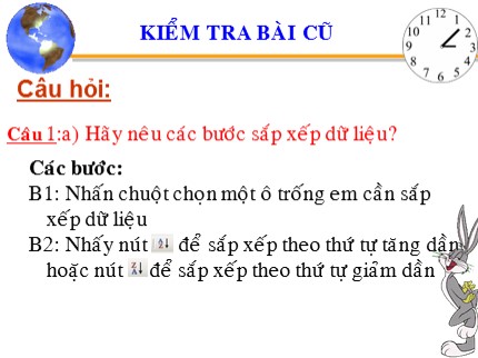 Bài giảng Tin học 7 - Bài thực hành số 8: Ai là người học giỏi?