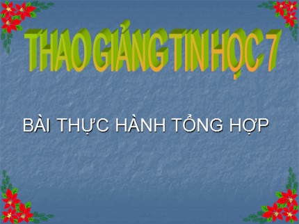 Bài giảng Tin học 7 - Bài thực hành tổng hợp