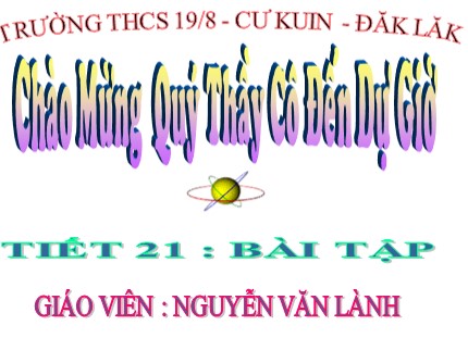 Bài giảng Tin học 7 - Tiết 21: Bài tập - Nguyễn Văn Lành