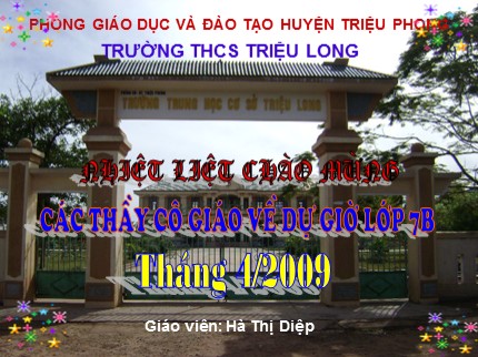 Bài giảng Tin học 7 - Tiết 59: Học vẽ hình hình học động với Geogebra - Hà Thị Diệp