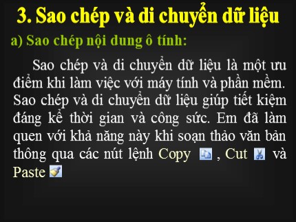 Bài giảng Tin học Khối 7 - Bài 5: Thao tác với bảng tính (Tiết 2)